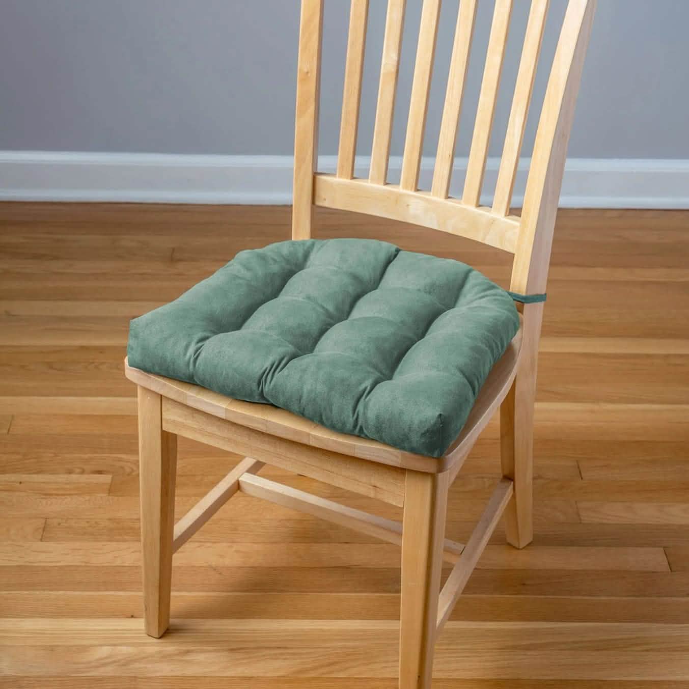 Micro-Suede Turquoise Dining Chair Pads - Latex Foam Fill - Solid Color Microfiber Ultra-Suede