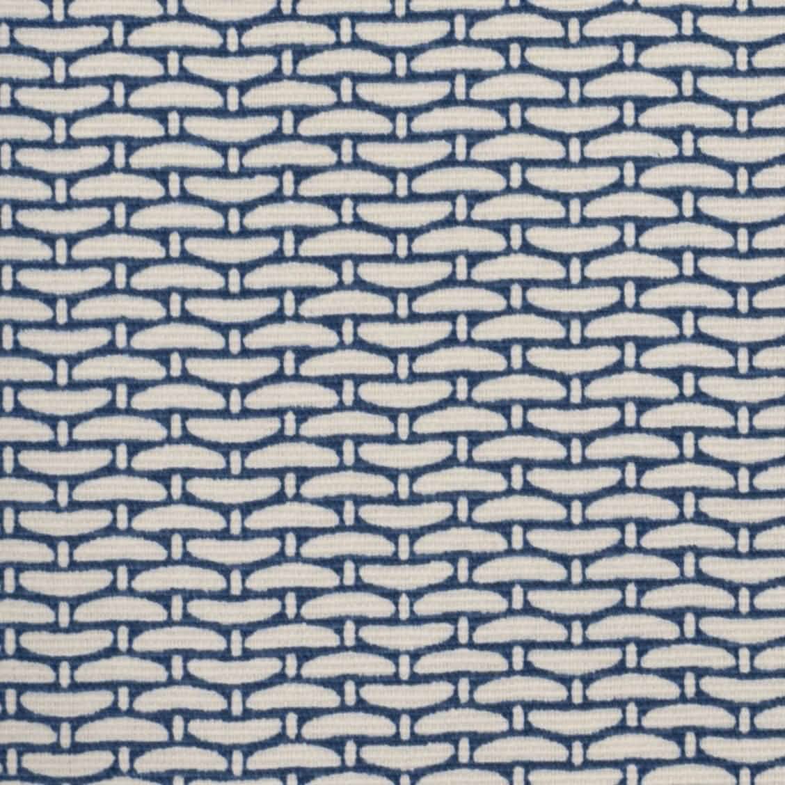 Basketweave Navy Dining Chair Pad - Reversible, Latex Foam Fill