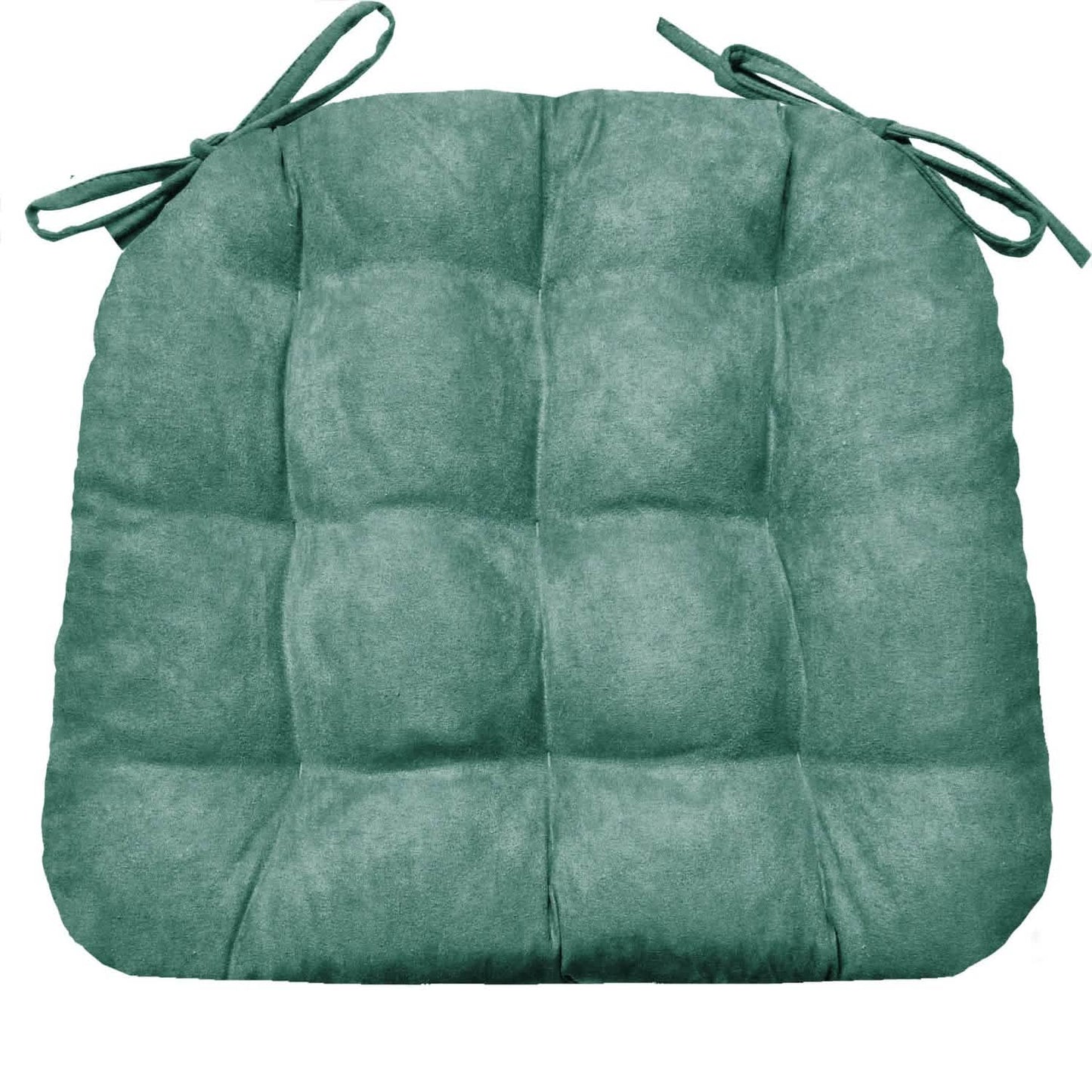 Micro-Suede Turquoise Dining Chair Pads - Latex Foam Fill - Solid Color Microfiber Ultra-Suede