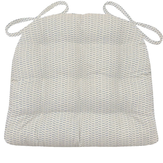 Basketweave Slate Dining Chair Pad - Reversible, Latex Foam Fill