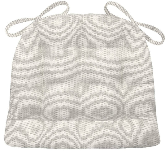 White Basket Dove Dining Chair Cushion - Reversible, Latex Foam Filling