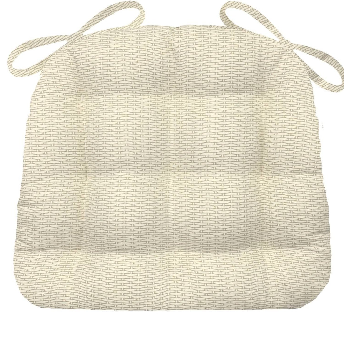 Basketweave Natural Dining Chair Pad - Reversible, Latex Foam Fill