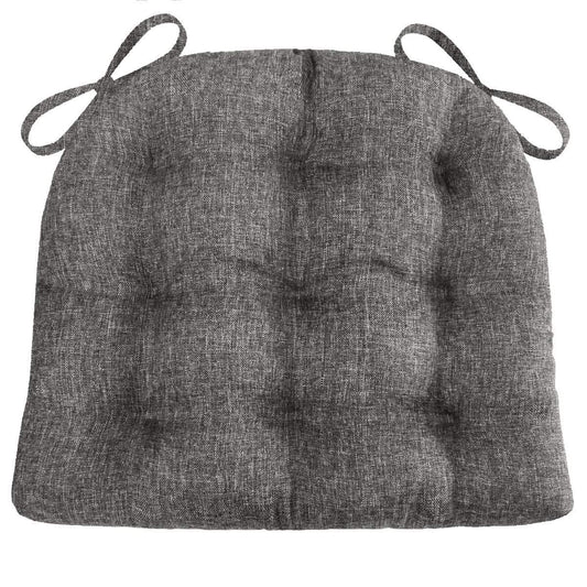 Pewter Grey Dining Chair Pads - Latex Foam Fill - Reversible