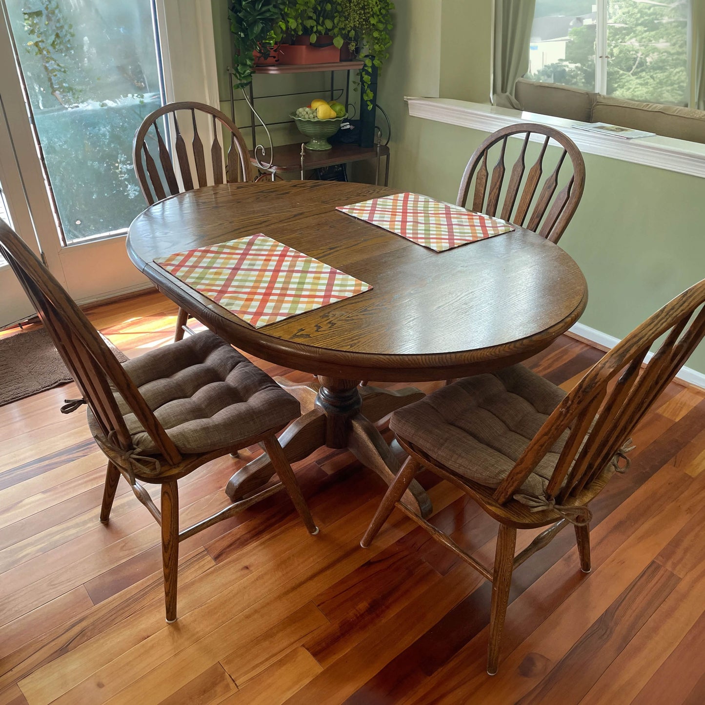 Brown Dining Chair Cushion - Latex Foam Filling - Reversible