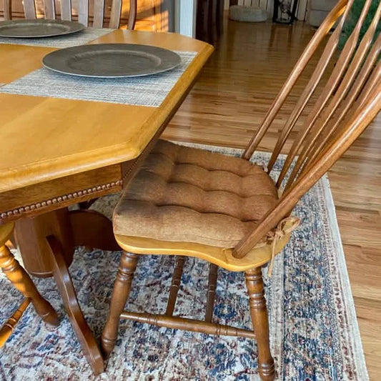 Brown Dining Chair Cushion - Latex Foam Filling - Reversible